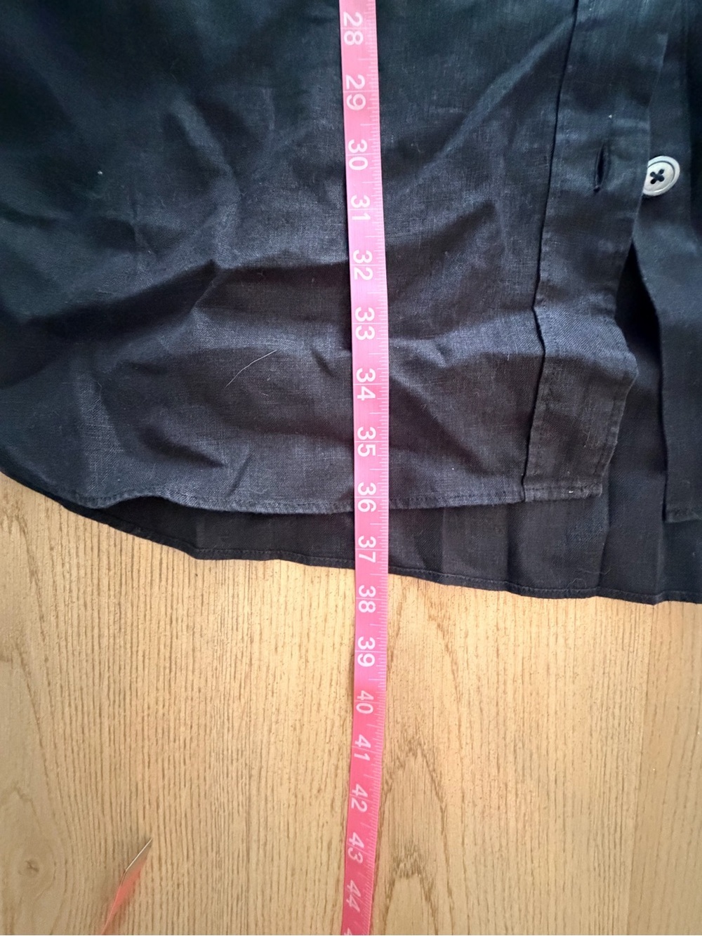 J. Crew Black Short-Sleeve Button Front Linen Shirt Dress - Picture 4 of 7